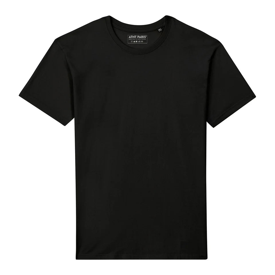 T-shirt Noir Unisexe ailes D'anges en strass  Atnt Paris