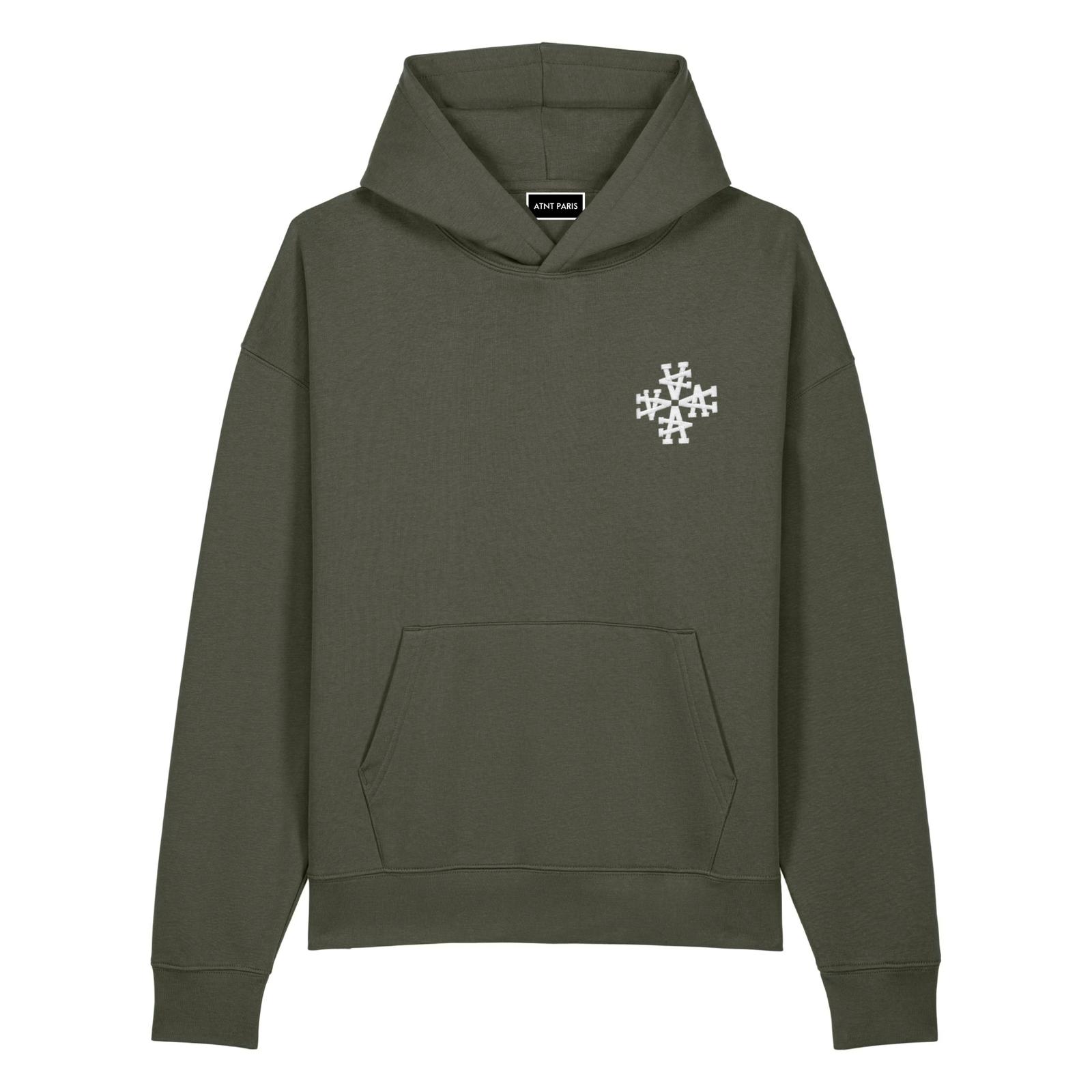 Sweat à Capuche Signature Khaki oversize