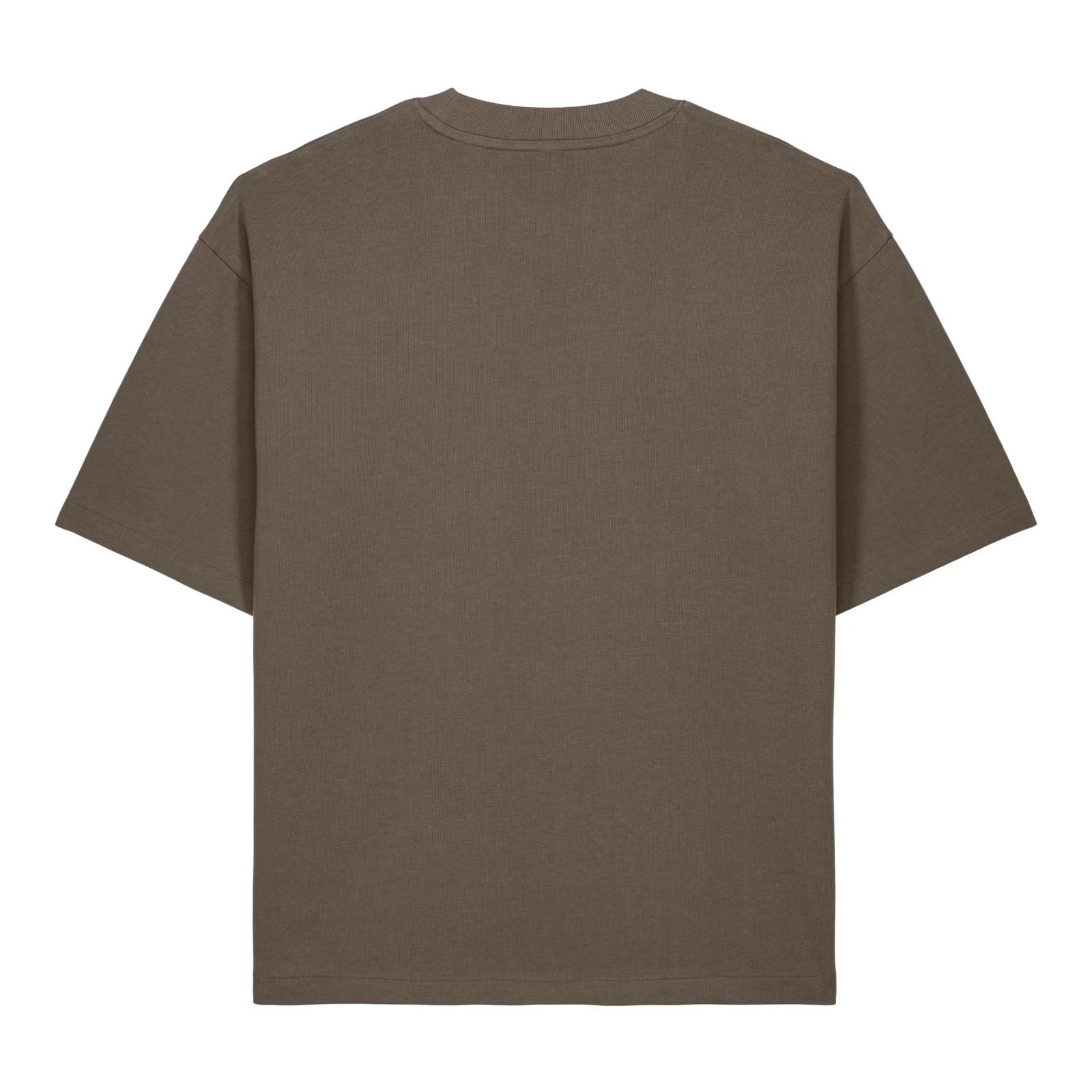 T-Shirt mocha Signature – Broderie blanche Iconique