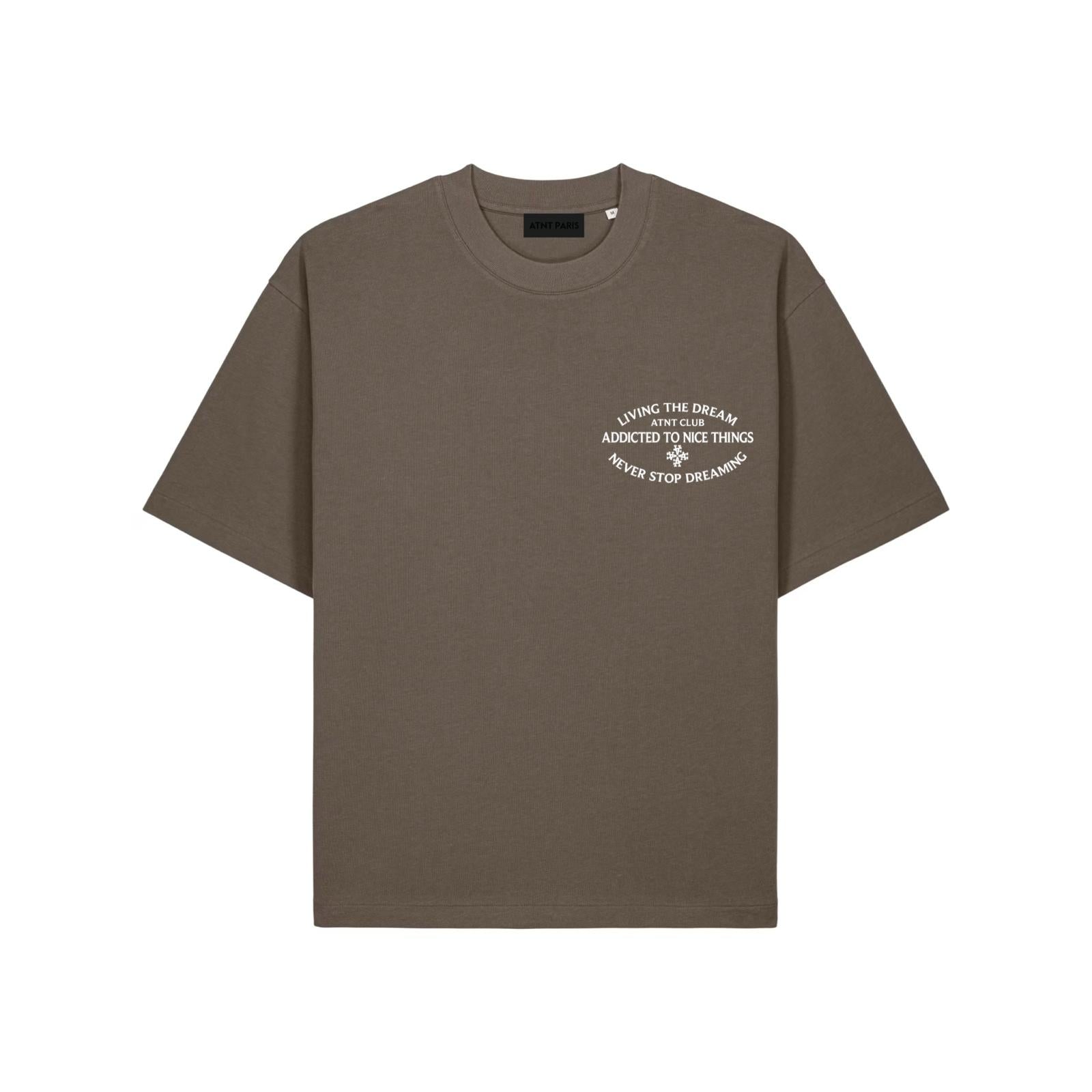 T-Shirt oversize Mocha Never Stop Dreaming
