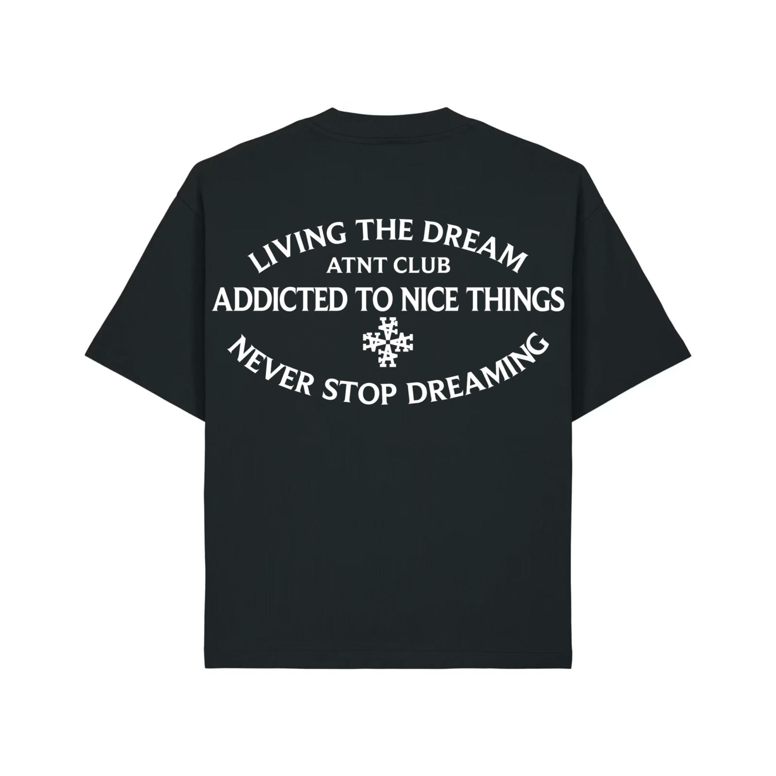 T-Shirt oversize noir Never Stop Dreaming