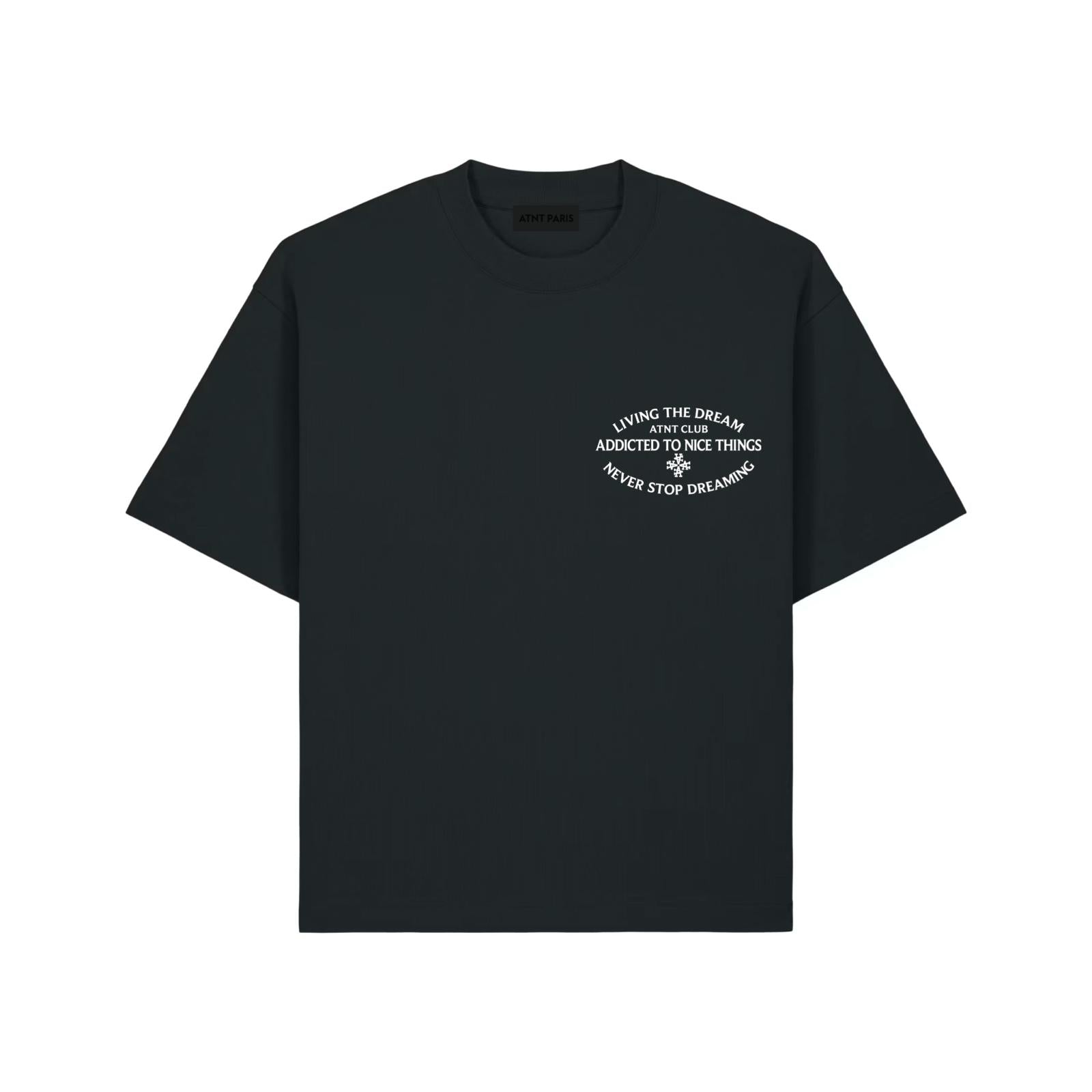 T-Shirt oversize noir Never Stop Dreaming