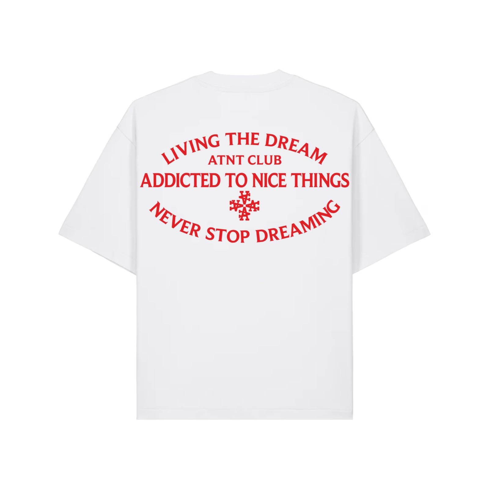 T-Shirt oversize Blanc Never Stop Dreaming