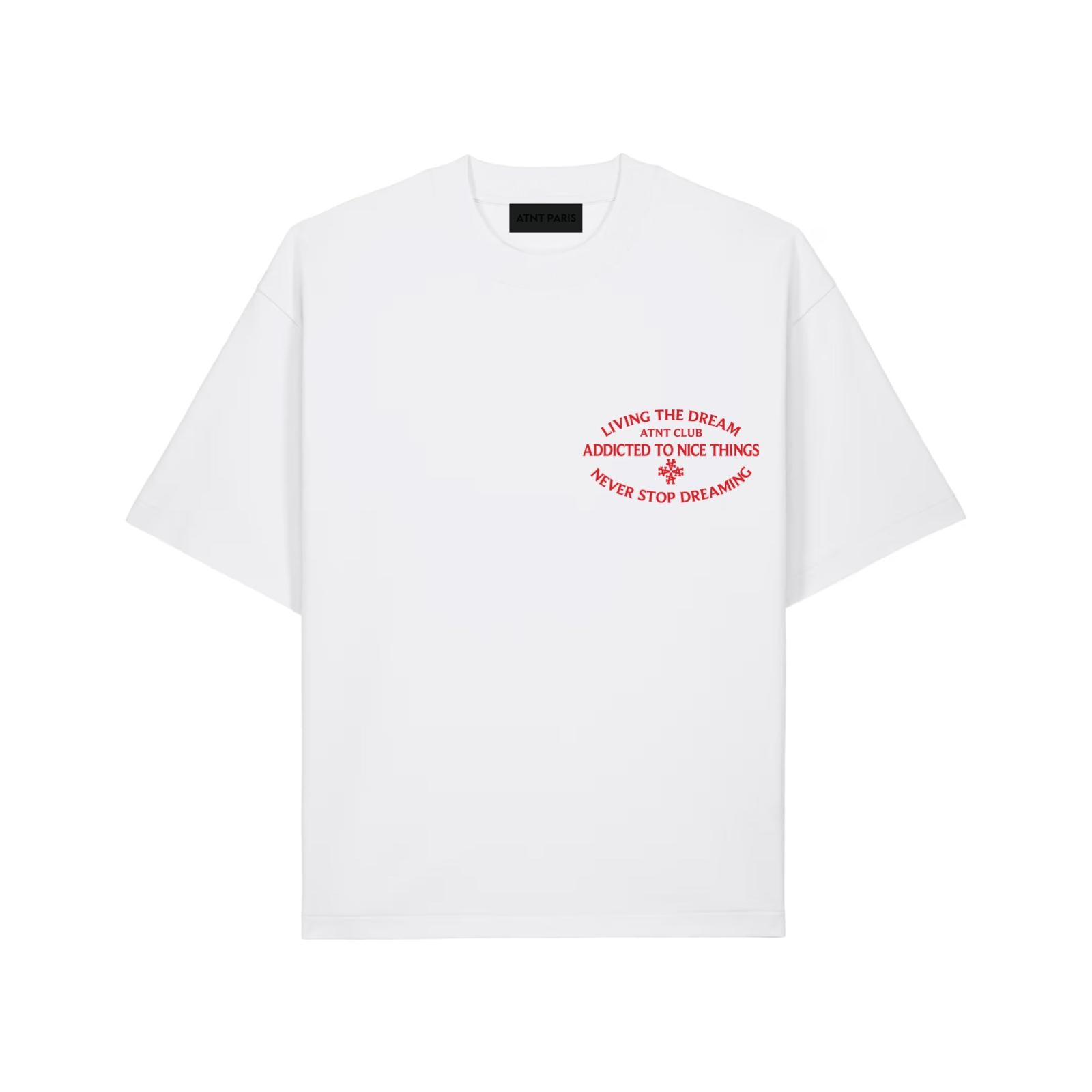 T-Shirt oversize Blanc Never Stop Dreaming