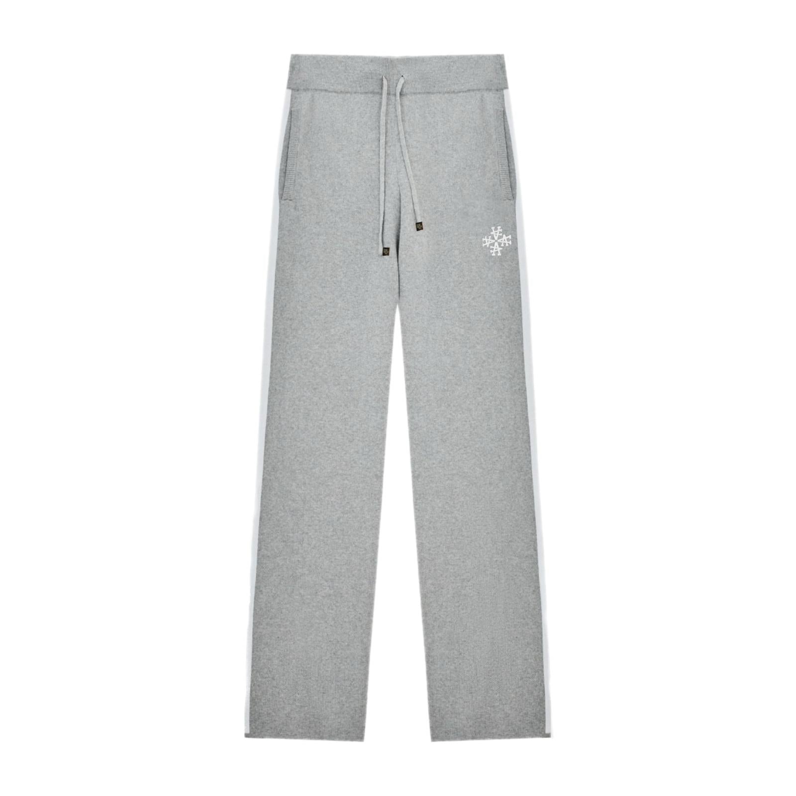 Précommande – Expédition le 30 octobre 2025 - Pantalon Knitted Gris Signature rayures latérales