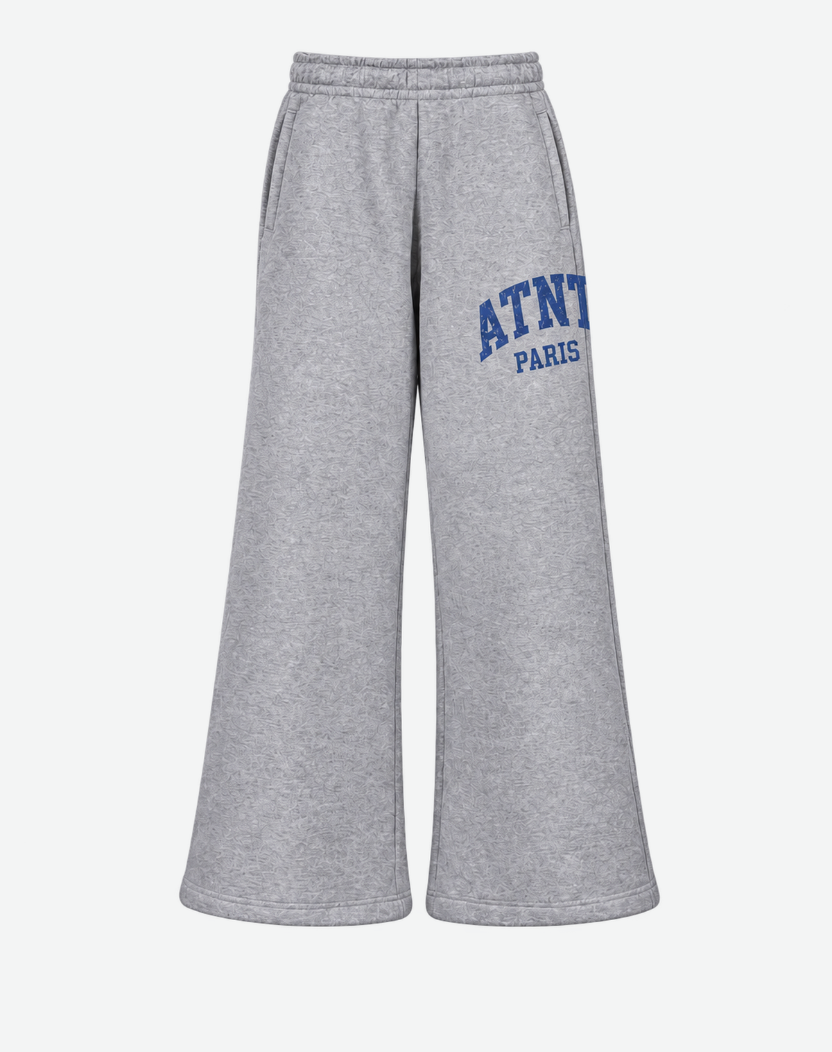 Jogging femme ATNT PARIS Heather Grey, mockup, fond gris neutre