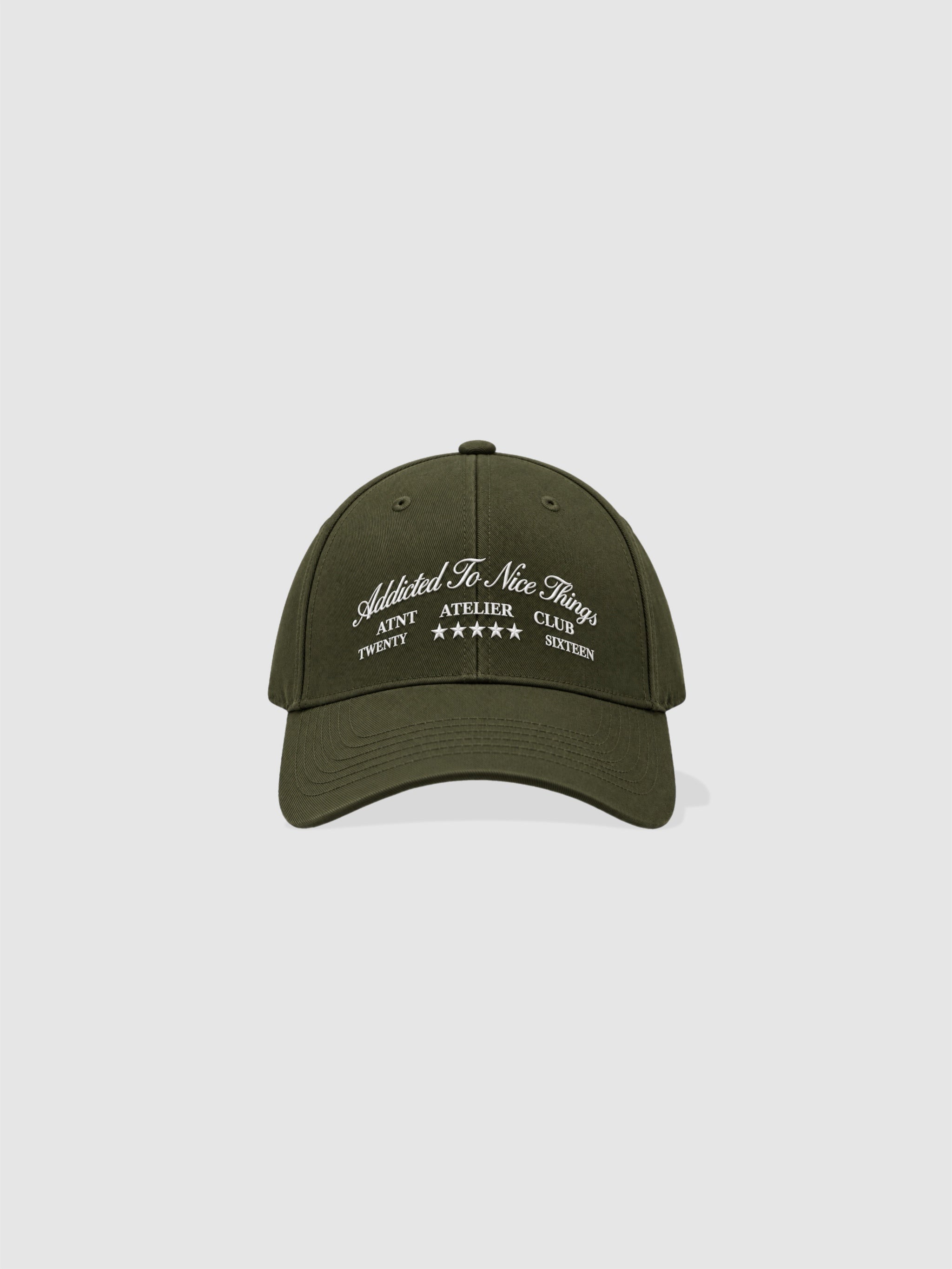 Casquette kaki ATNT PARIS Addicted To Nice Things vue de face