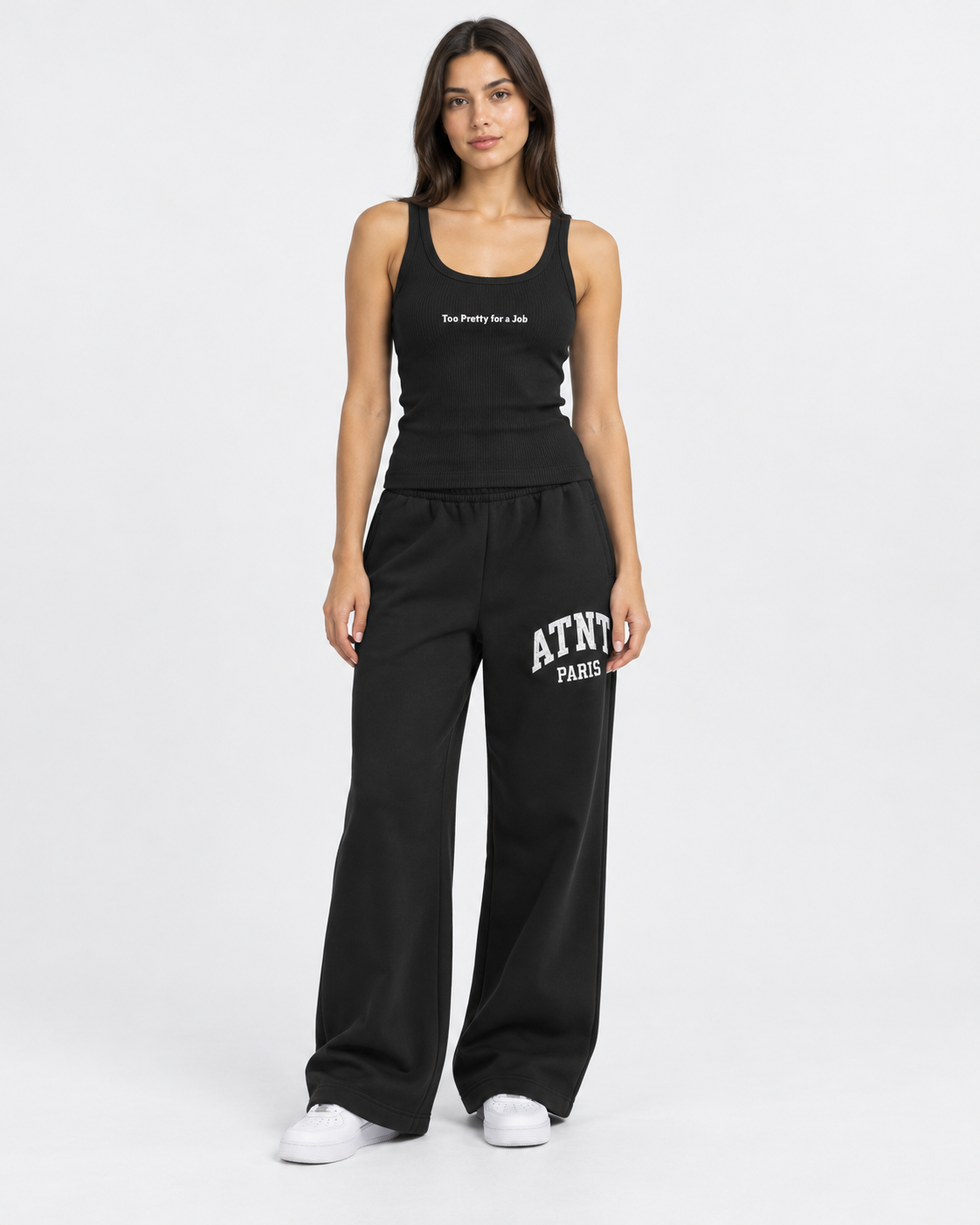 ATNT Paris Women Only · tank-pretty-black-01 · Photo portée studio