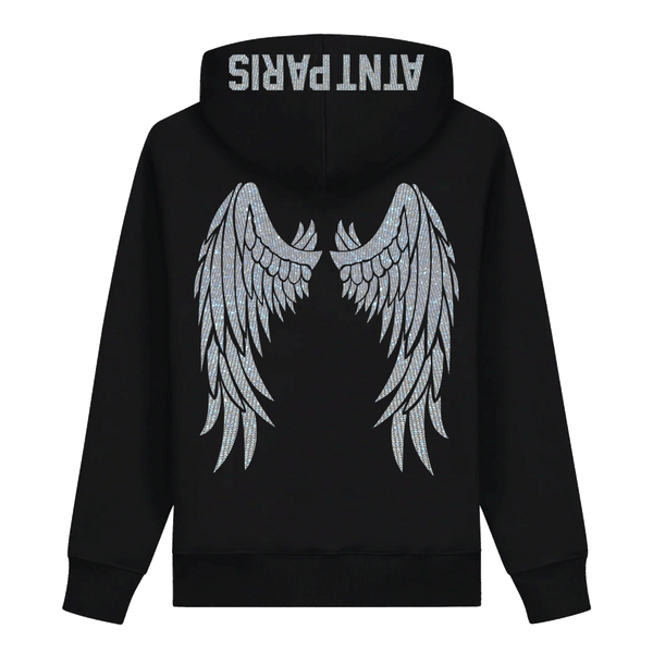 Strass - Sweat Capuche Noir Dark Angel