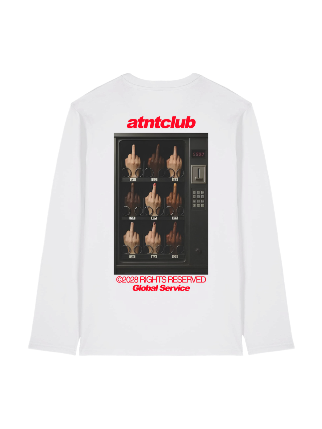 T-Shirt Manche Longue Blanc Global Service