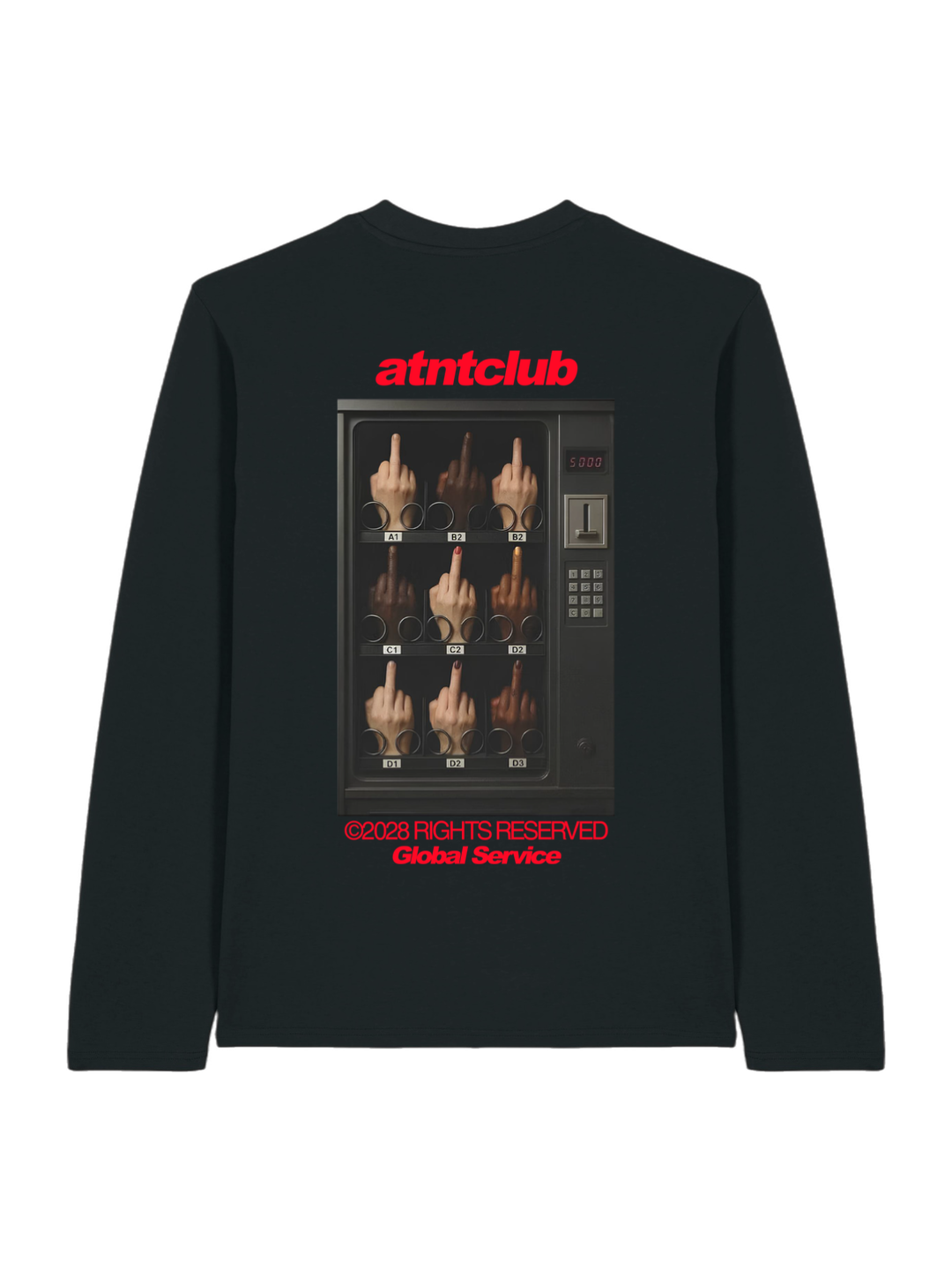 T-Shirt Manche Longue Noir Global Service