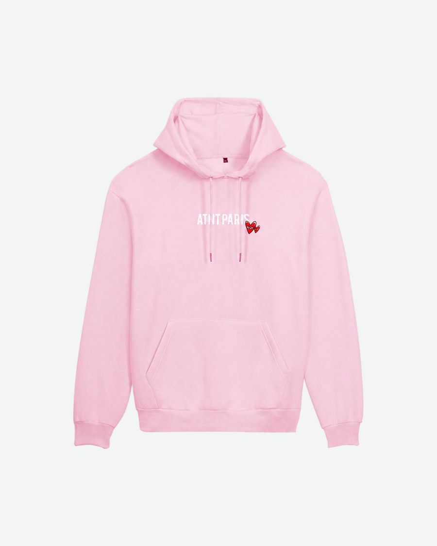 Sweat Capuche Light Pink Love Heart