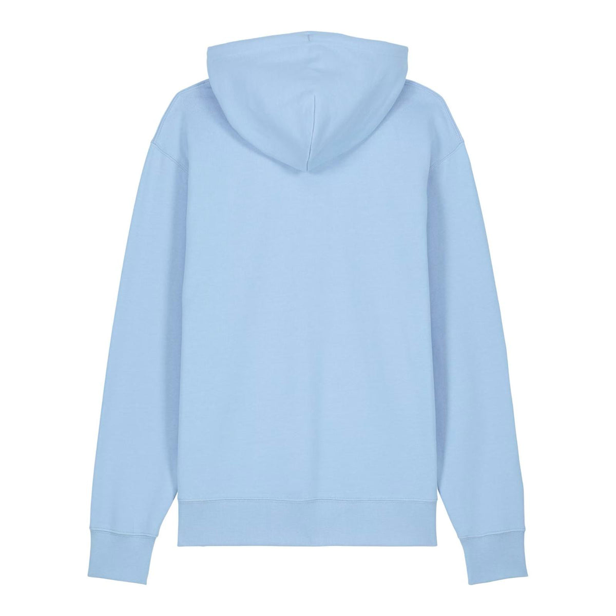 Sweat à capuche bleu ciel essentials ATNT PARIS, vue de dos.