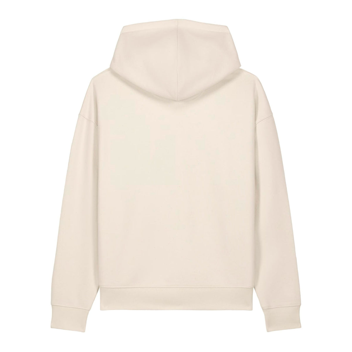 Sweat à capuche signature blanc cassé oversize ATNT PARIS, vue de dos.