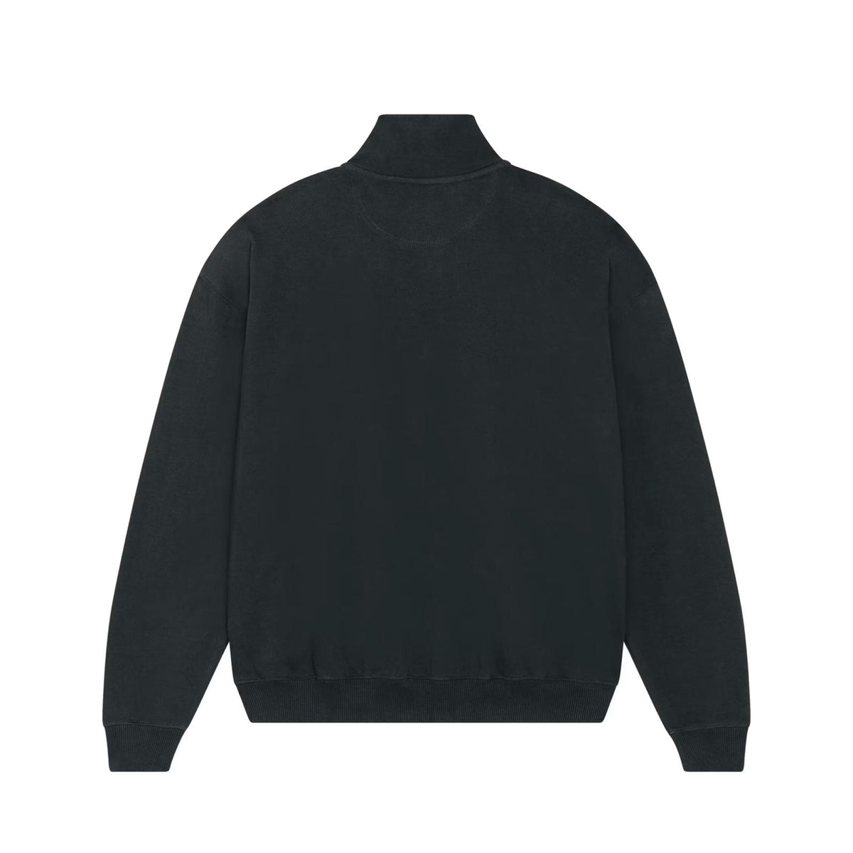 Sweat col trucker noir essentials ATNT PARIS, vue de dos.