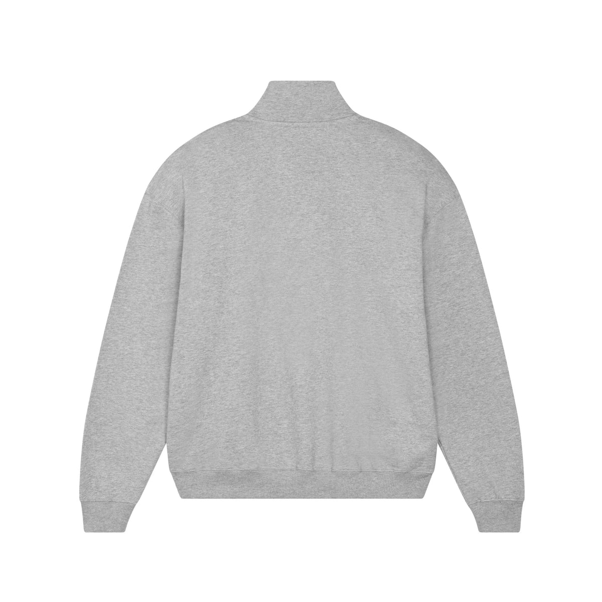 Sweat col trucker signature gris ATNT PARIS, vue de dos.