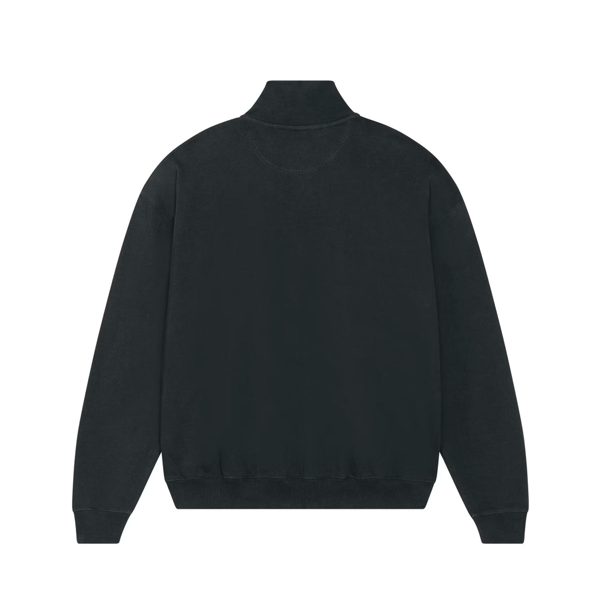 Sweat col trucker signature noir ATNT PARIS, vue de dos.