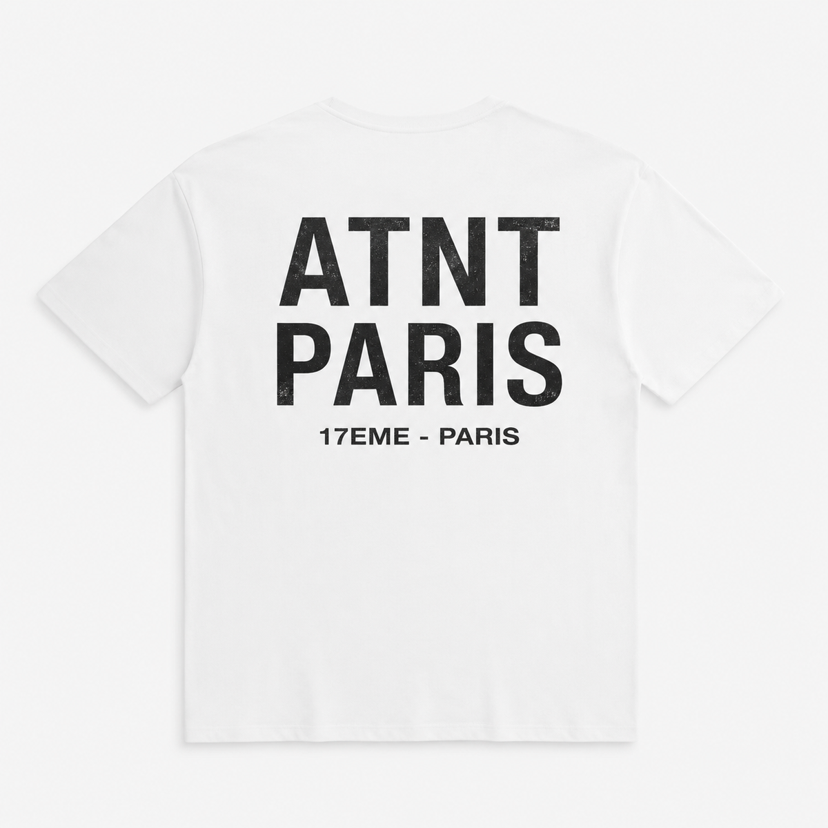 T-shirt 17ème remember edition blanc ATNT PARIS, vue de dos.