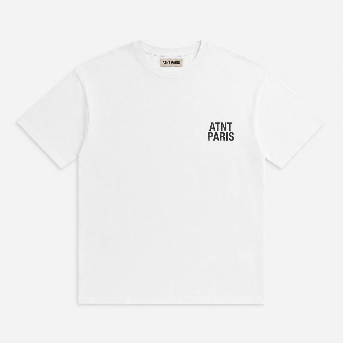 T-shirt 17ème remember edition blanc ATNT PARIS, vue de face.