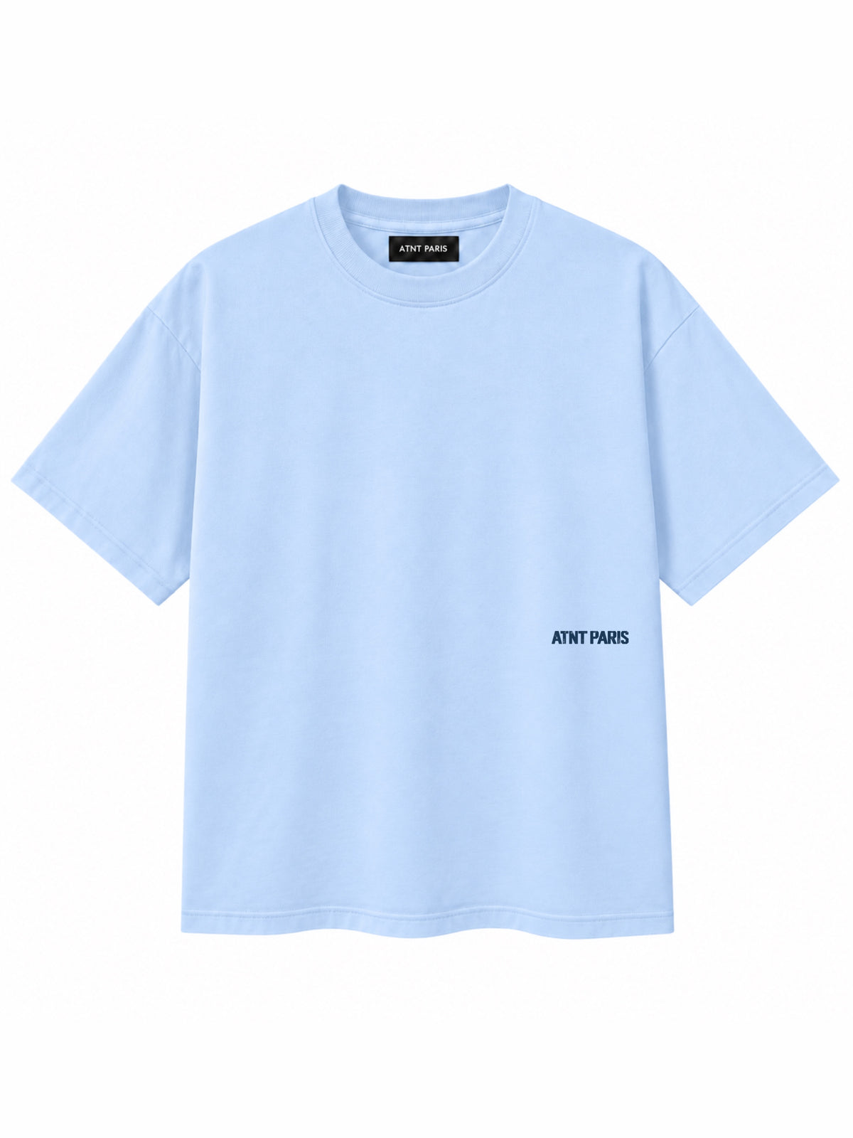 T-shirt Already Famous Light Blue ATNT Paris logo poitrine bleu marine