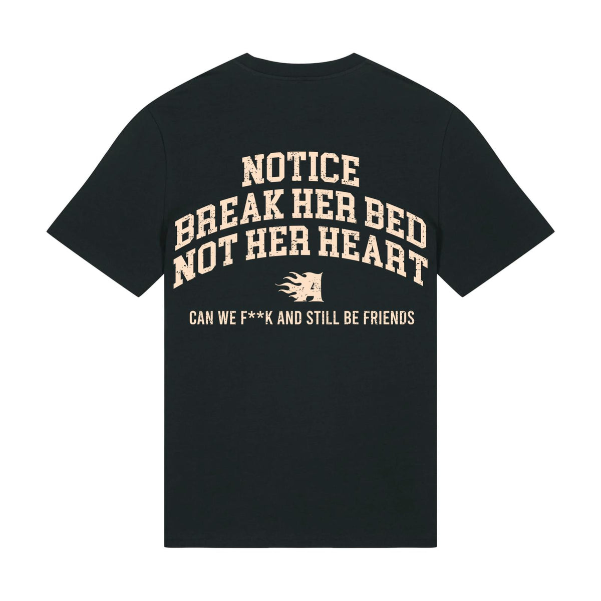 T-shirt noir break ATNT PARIS, vue de dos.