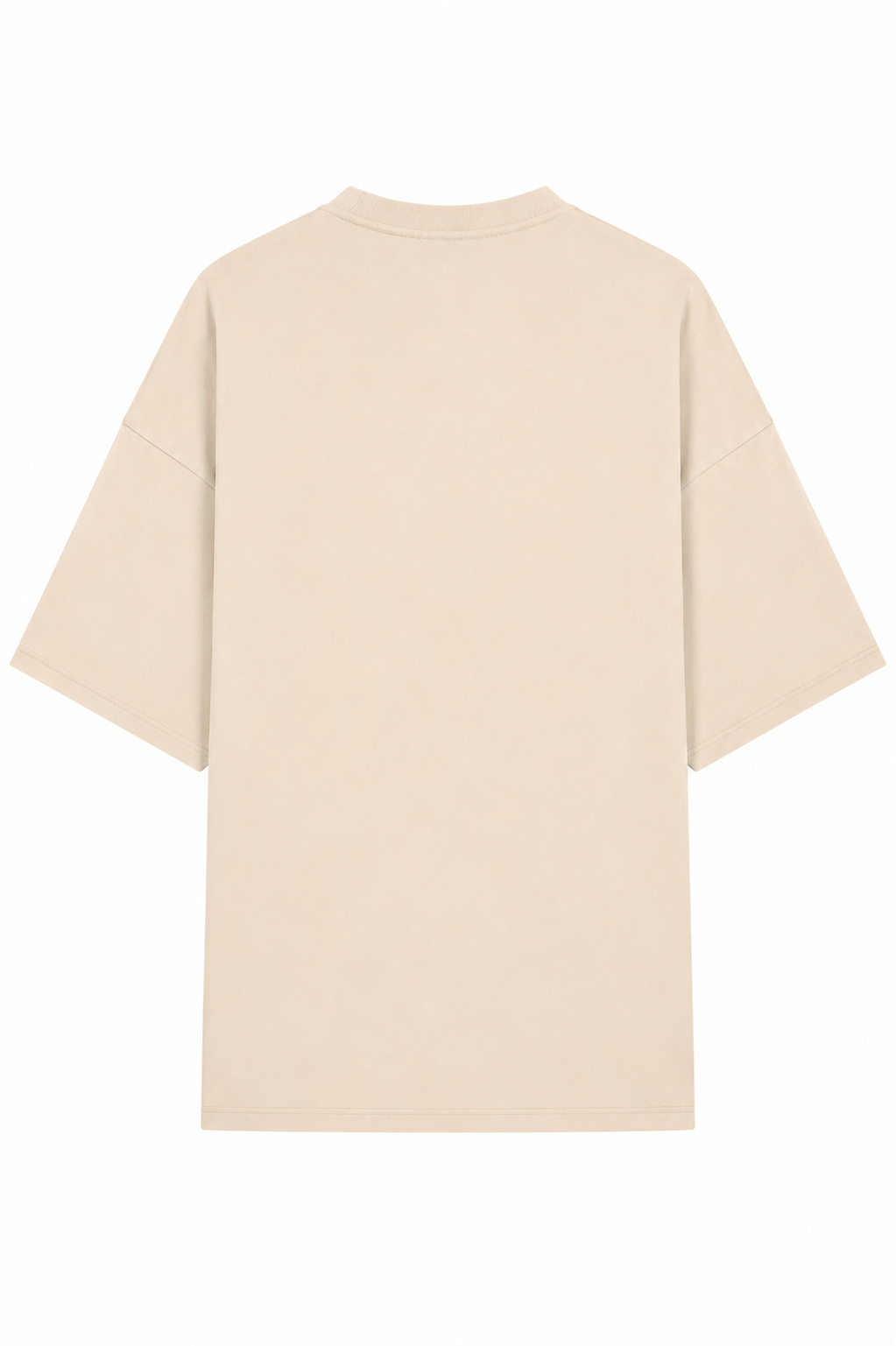 T-shirt oversize ample support your dream beige ATNT PARIS, vue de dos.