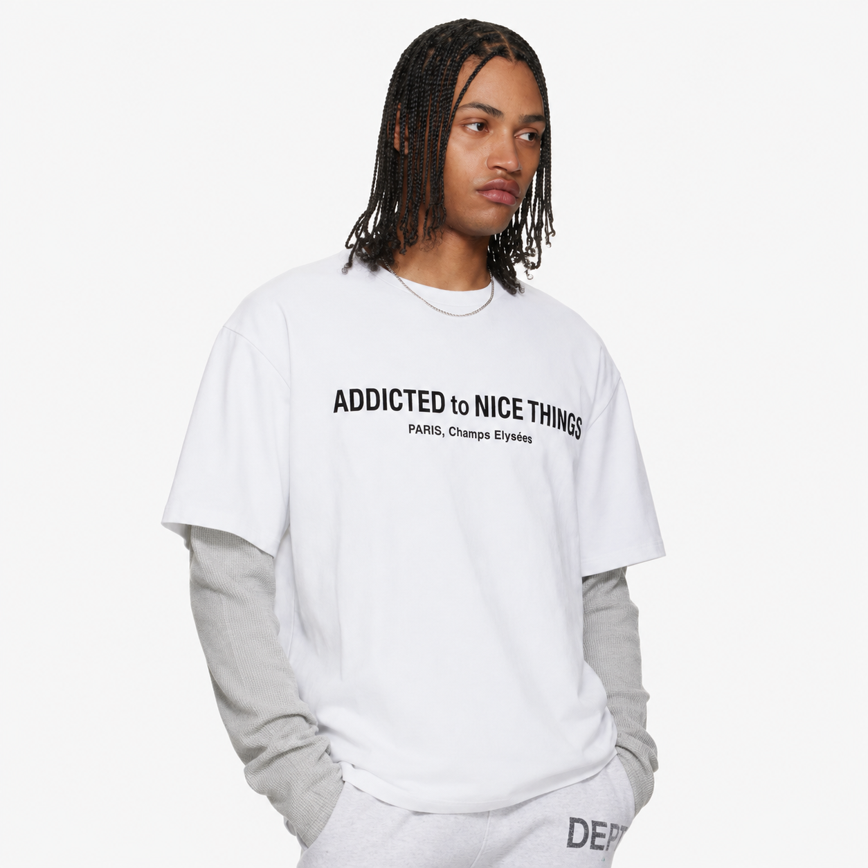 T-shirt ATNT Paris French Logo Luxury Blanc