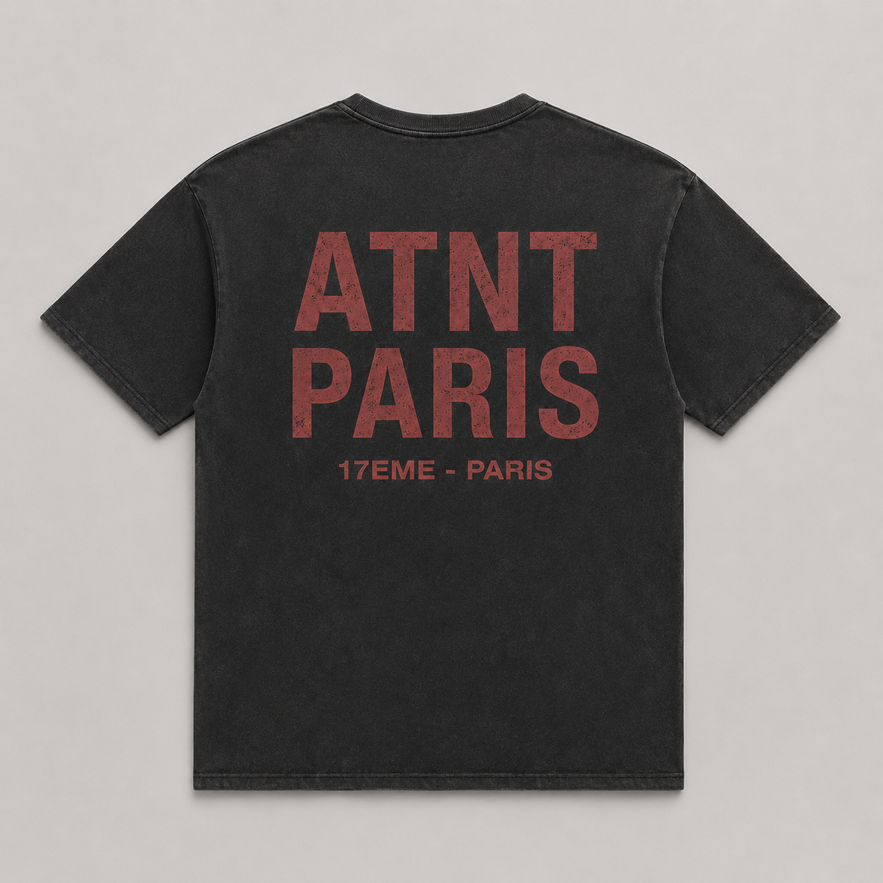 T-shirt Washed Black ATNT Paris 17ème — Remember Edition