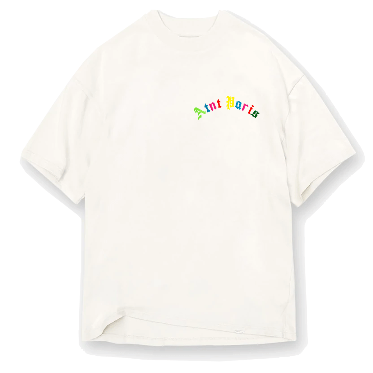 Atnt Color - Tee Shirt Oversize Blanc brodé