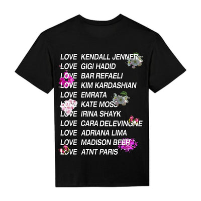 Tee shirt Unisexe Noir Love Flower