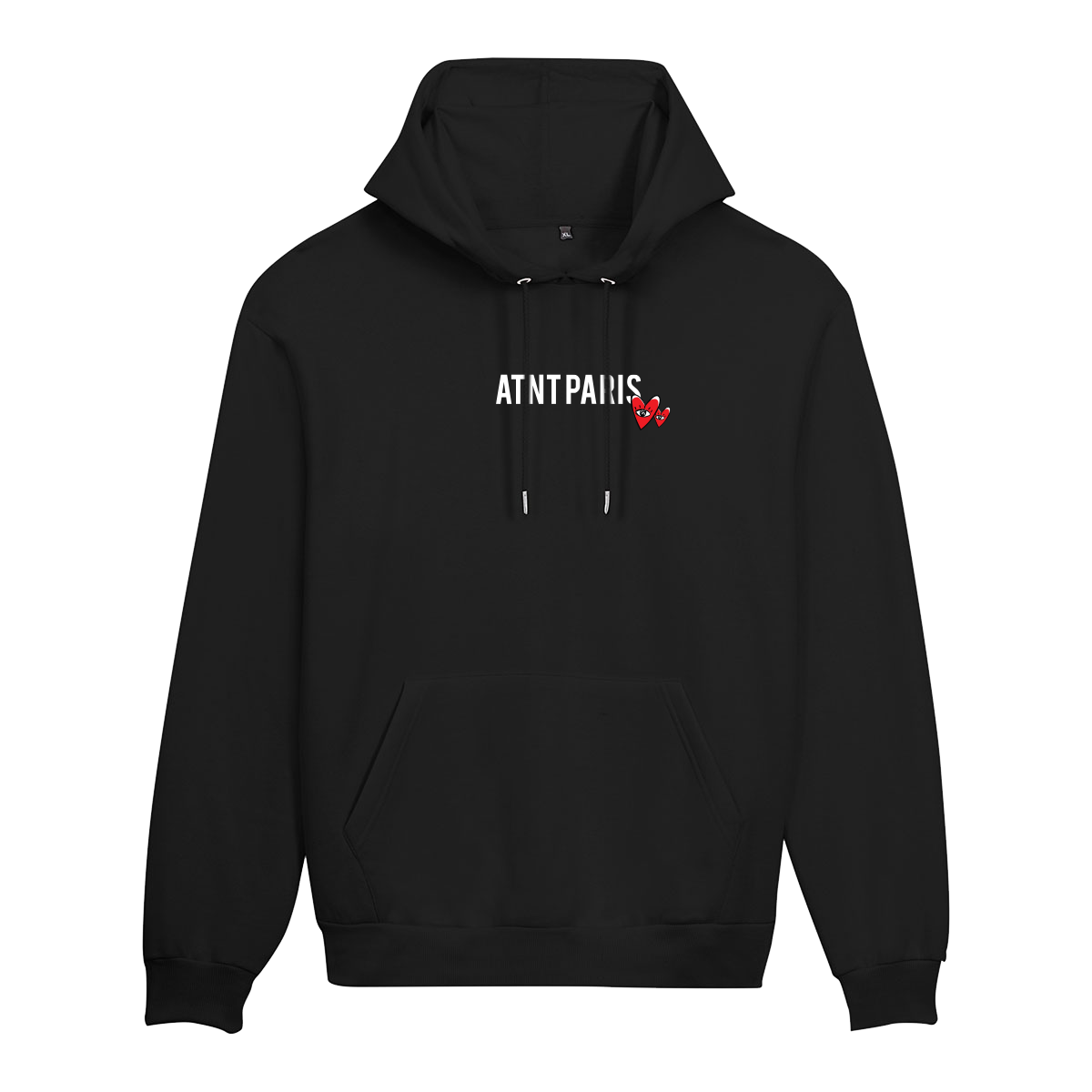 Sweat Capuche Noir Love Heart