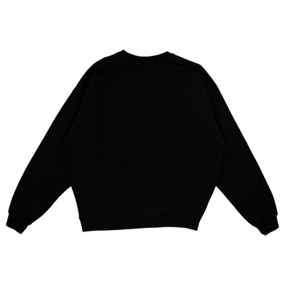 Sweatshirt Crewneck Noir Oversize Atnt Luxury