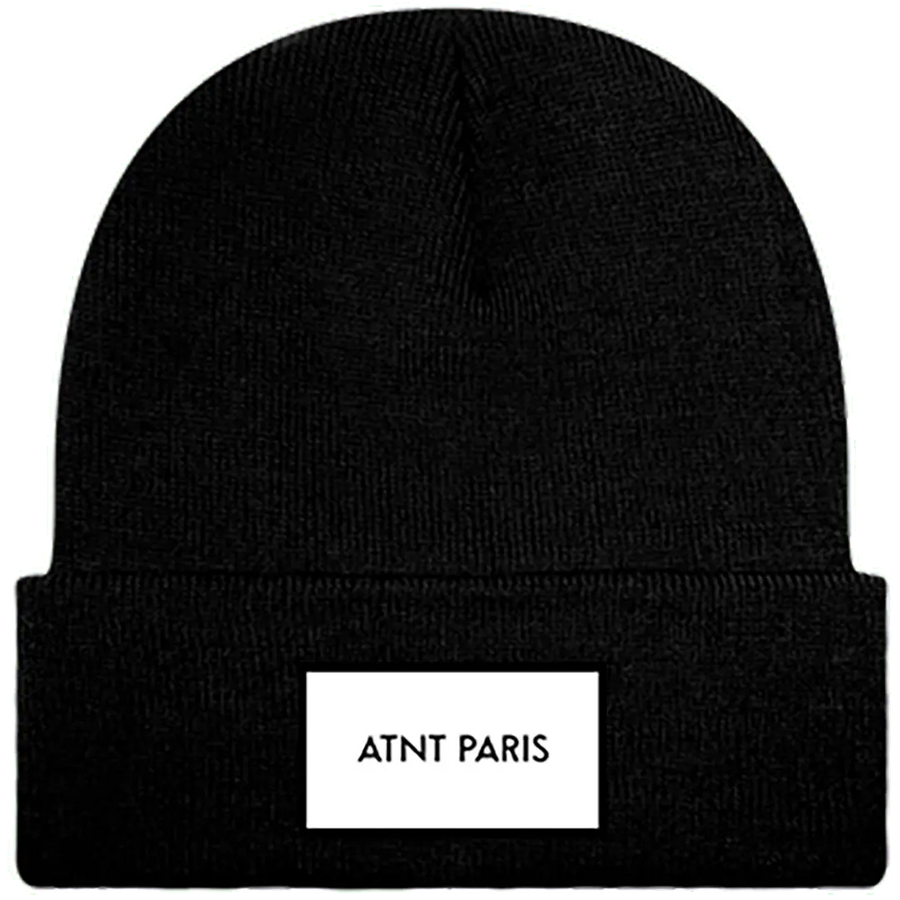 Bonnet Noir à Revers Atnt Paris