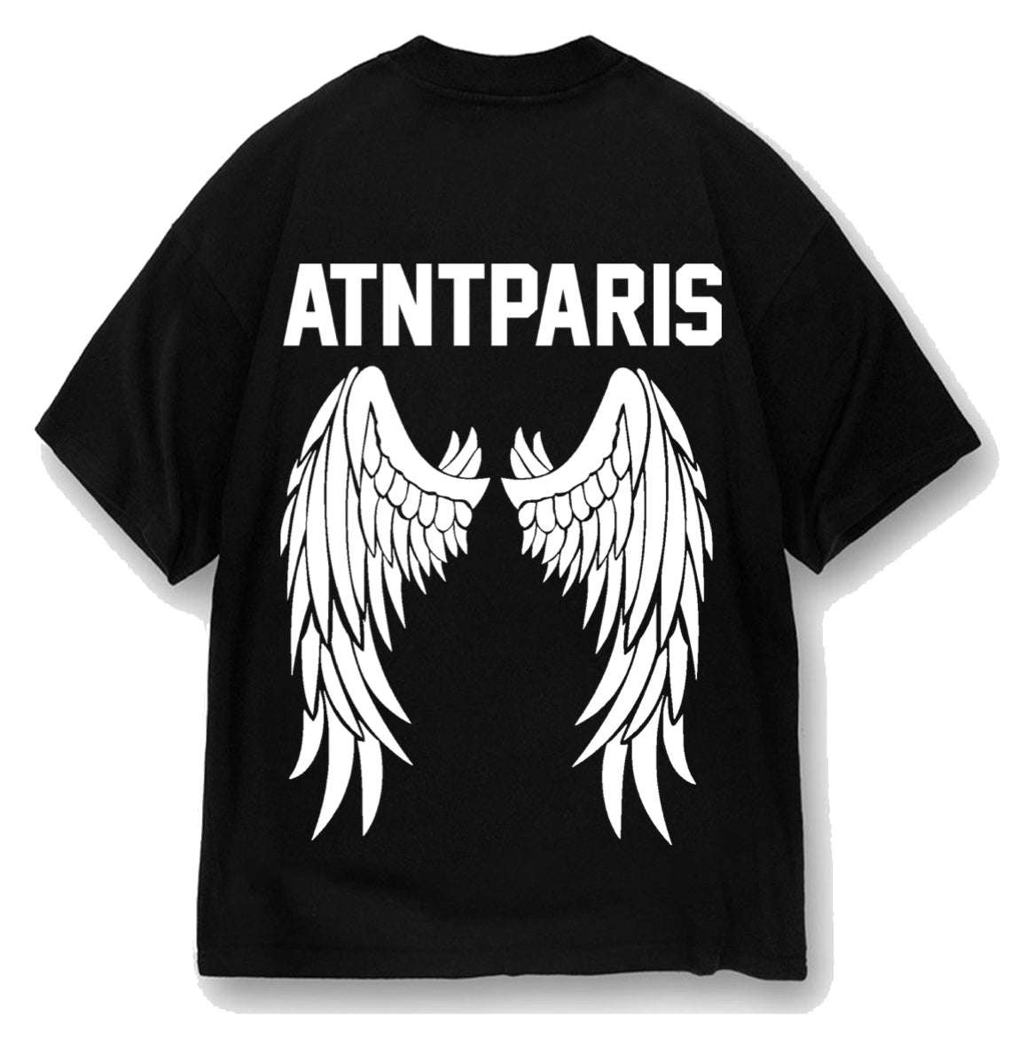 Dark Angel t-shirt oversize noir ATNT PARIS, vue de dos.