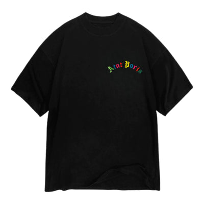 Atnt Color - Tee Shirt Oversize Noir brodé