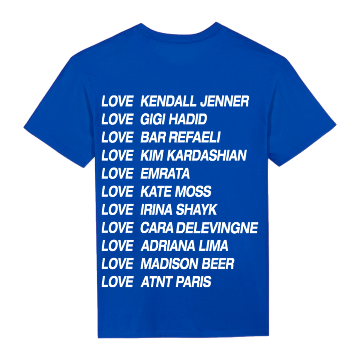 Tee shirt Unisexe Bleu Roi Love