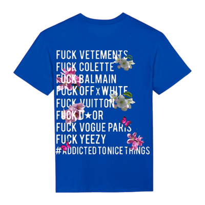 Tee shirt Unisexe Bleu Roi Fuck Flower