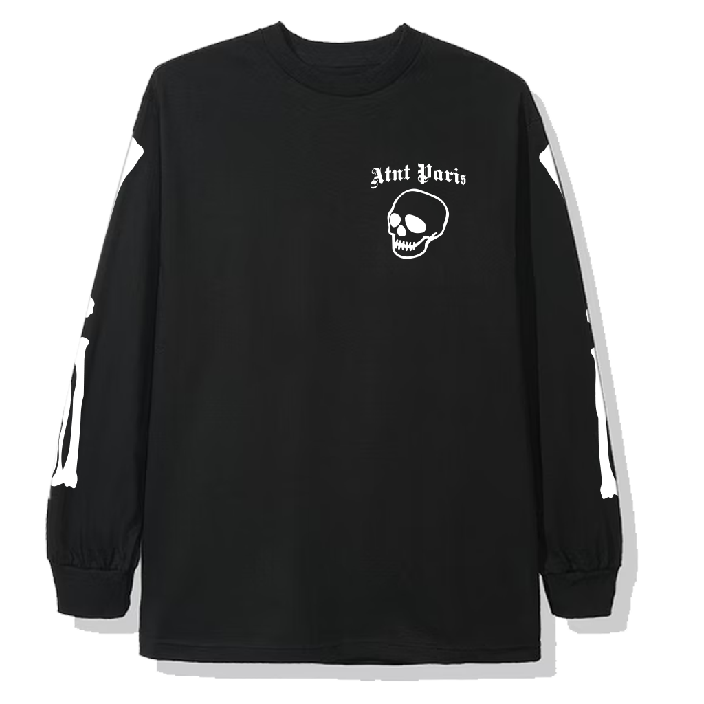 Halloween - T-Shirt manches longues noir Skull